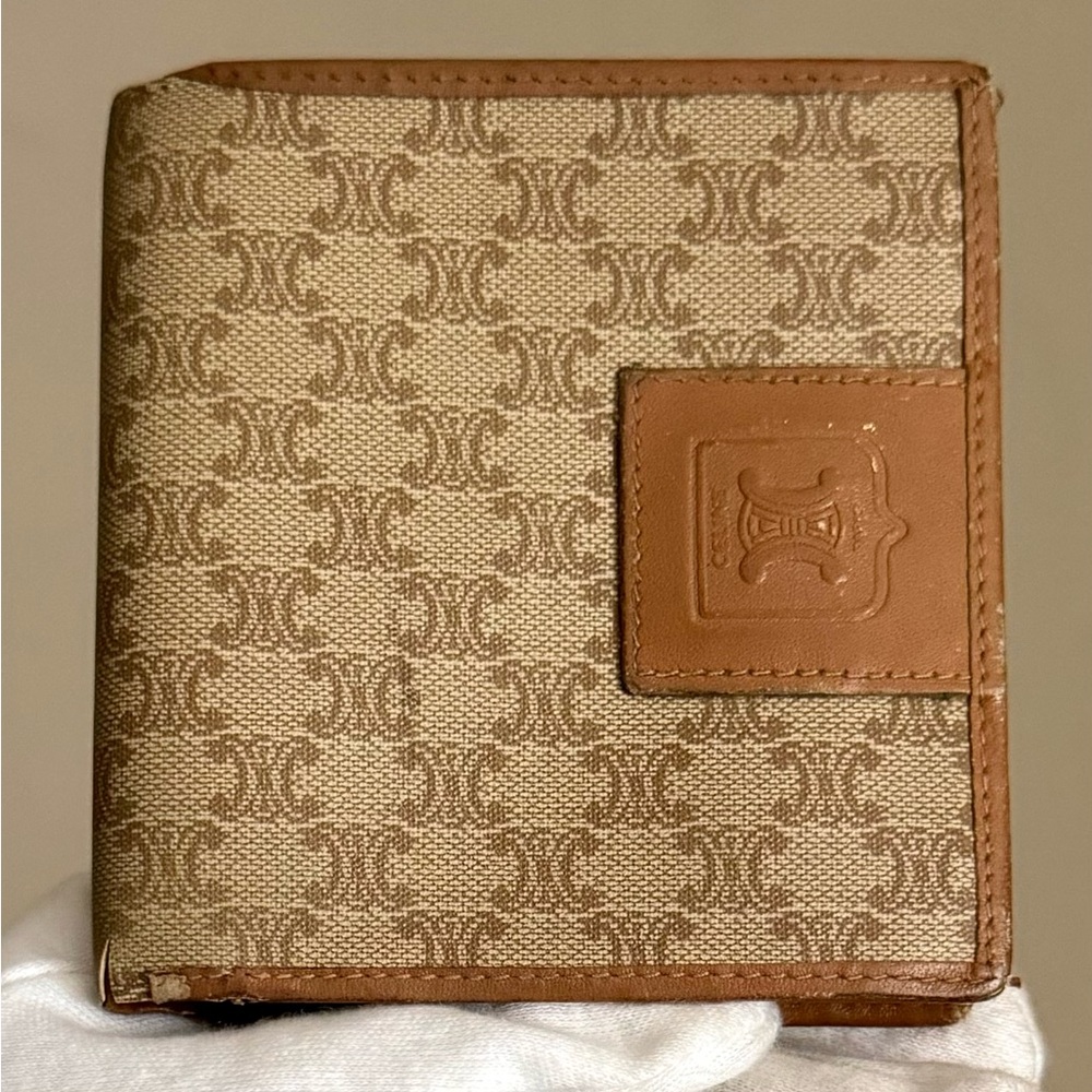 Celine Macadam Pattern Bifold Wallet Vintage - Picture 1 of 16